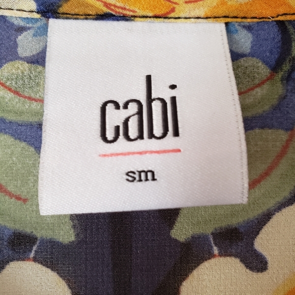 CAbi 3072 Floral Print Semi Sheer Button Up Shirt - Picture 6 of 8